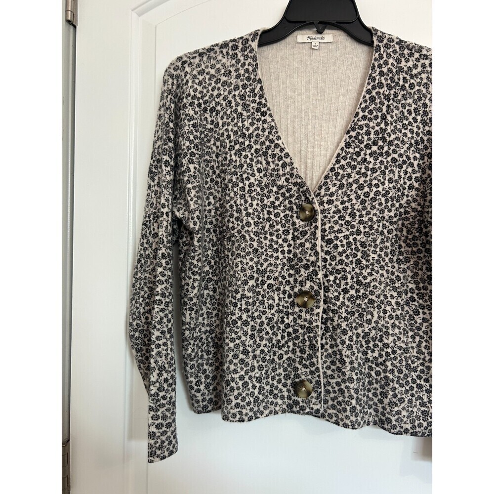 Madewell Vintage Ditsy Cameron Floral Cardigan Alpaca Wool size S boho prairie - Picture 4 of 9